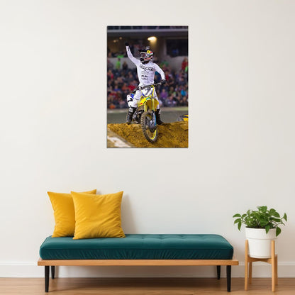 James Stewart Motorcycle Cross Country Sports Poster Wall Art Print Home Wall Decor - xonomax