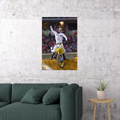 James Stewart Motorcycle Cross Country Sports Poster Wall Art Print Home Wall Decor - xonomax