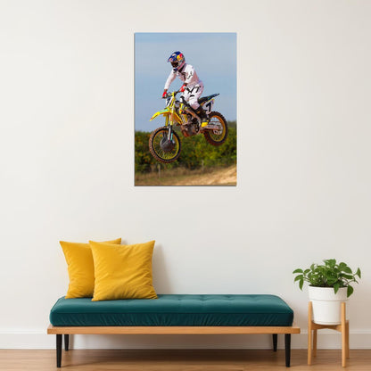 James Stewart Motorcycle Cross Country Driver Poster Wall Art Print Home Wall Decor - xonomax