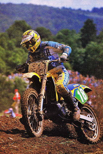 Bob Hannah Motorcycle Cross Country Racing Poster Wall Art Print Home Wall Decor - xonomax