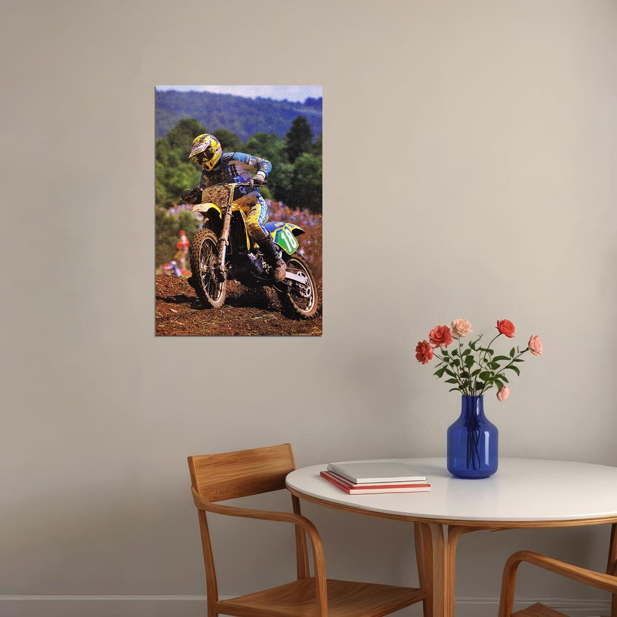 Bob Hannah Motorcycle Cross Country Racing Poster Wall Art Print Home Wall Decor - xonomax