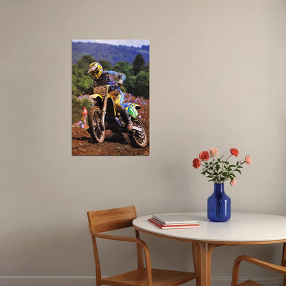 Bob Hannah Motorcycle Cross Country Racing Poster Wall Art Print Home Wall Decor - xonomax