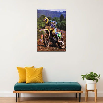 Bob Hannah Motorcycle Cross Country Racing Poster Wall Art Print Home Wall Decor - xonomax