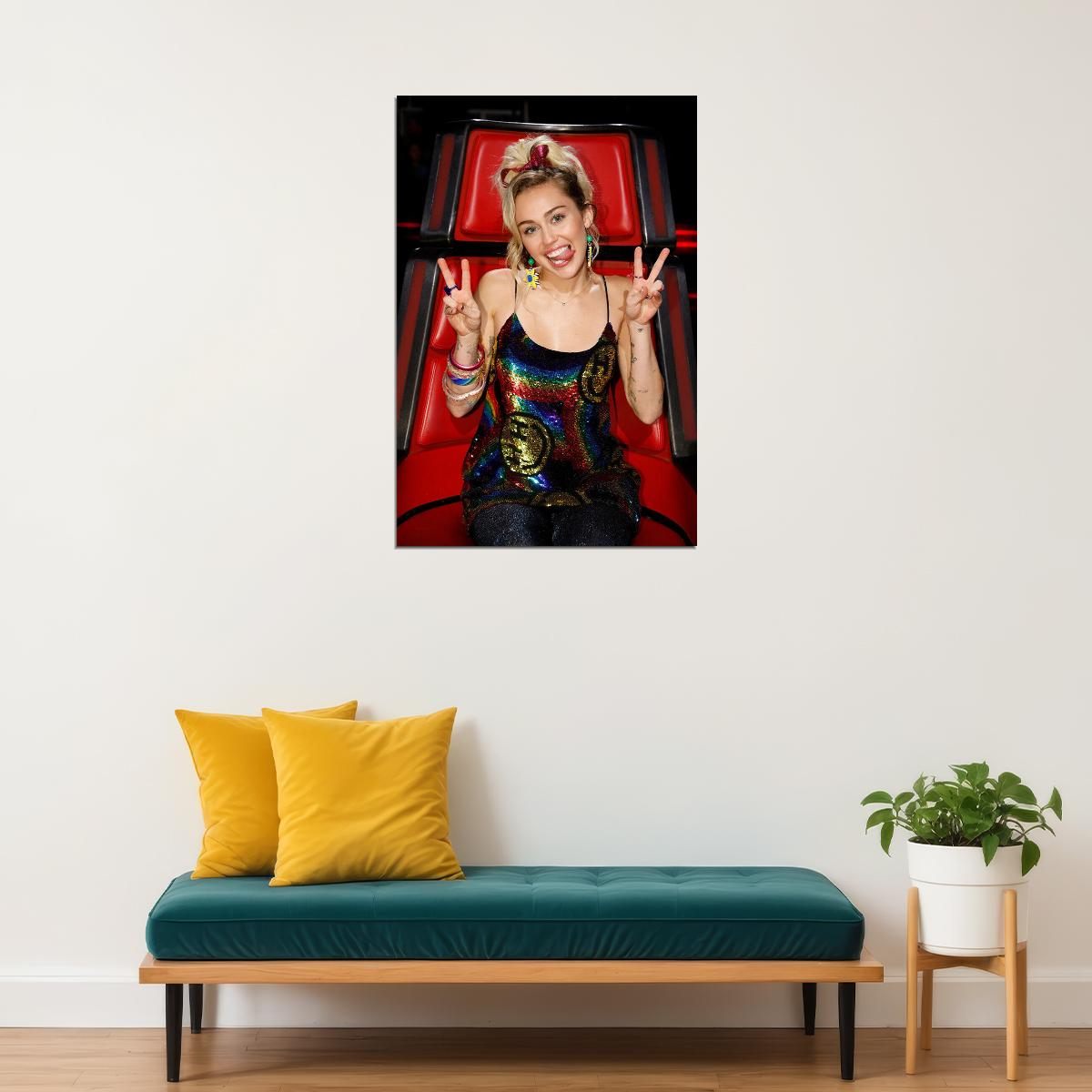 Miley Cyrus Celebrity Singer Actress Idol Poster Wall Art Print Home Wall Decor - xonomax