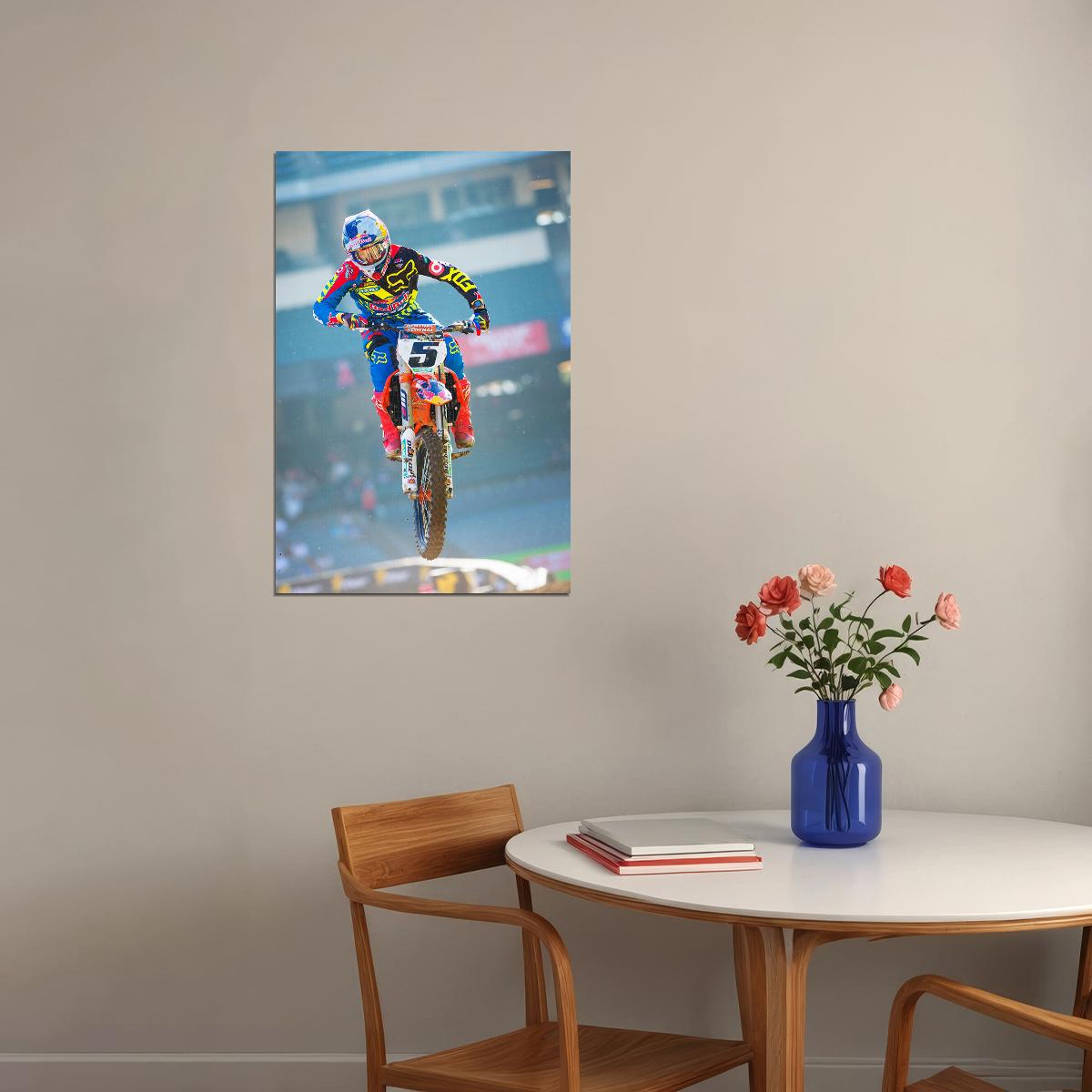 Ryan Dunge Dirt Motorcycles Motorcycle Rider Poster Wall Art Print Home Wall Decor - xonomax