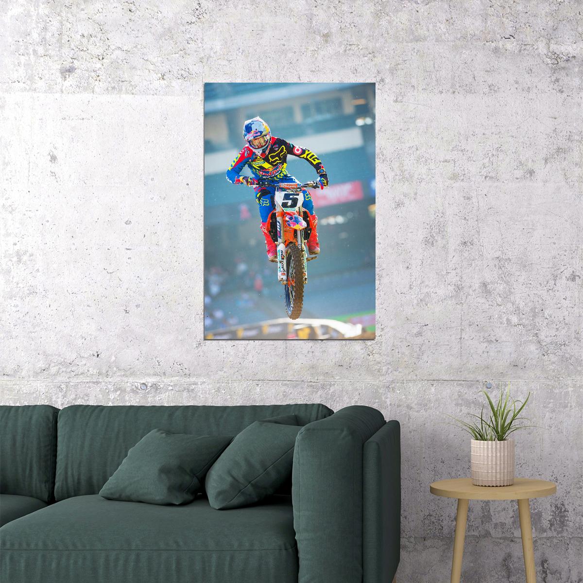 Ryan Dunge Dirt Motorcycles Motorcycle Rider Poster Wall Art Print Home Wall Decor - xonomax