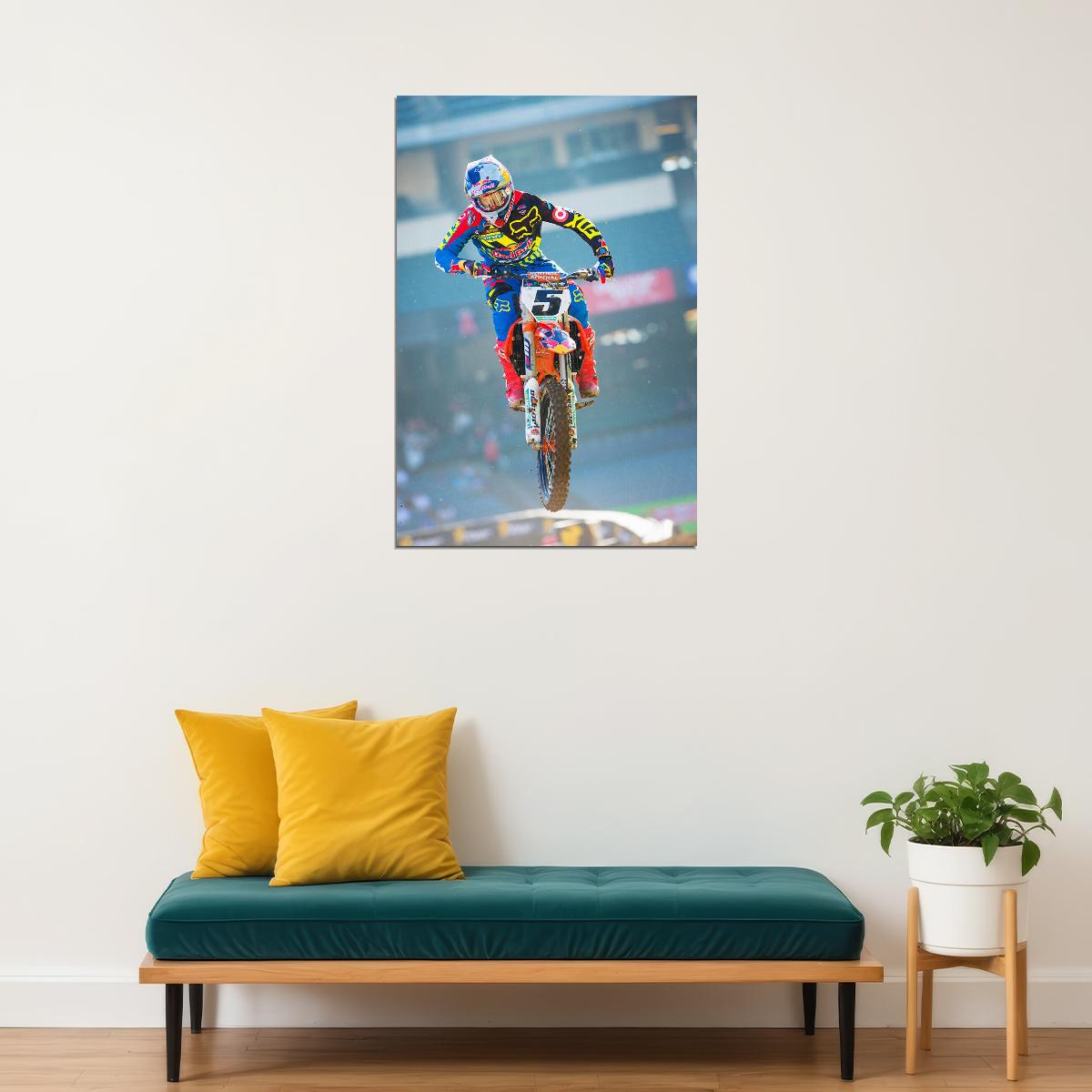 Ryan Dunge Dirt Motorcycles Motorcycle Rider Poster Wall Art Print Home Wall Decor - xonomax