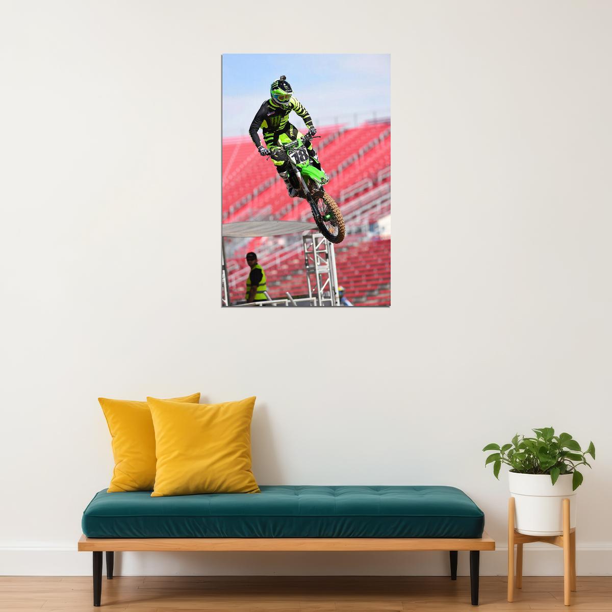 Ryan Villopoto Dirt Motorcycles Rider Racing Poster Wall Art Print Home Wall Decor