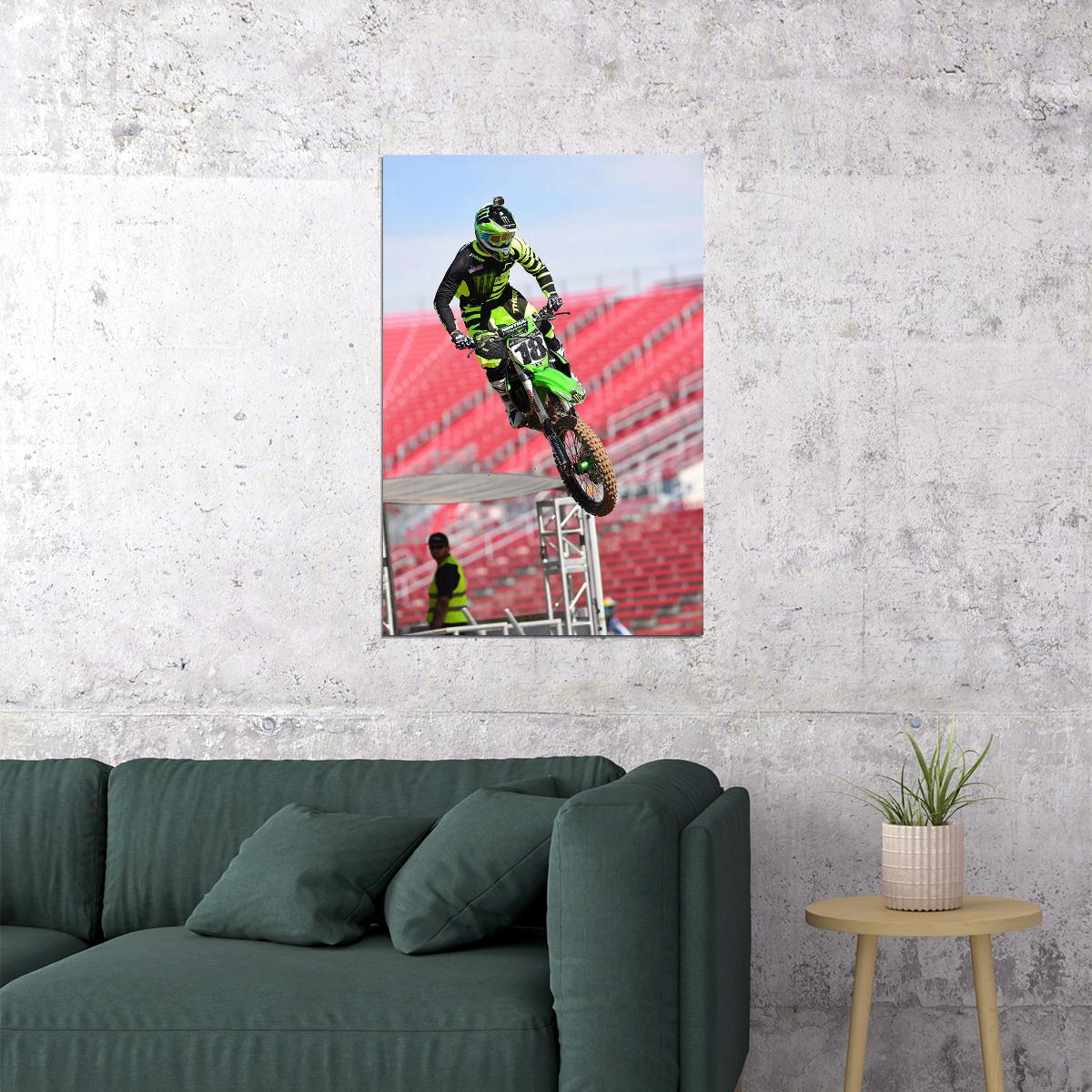 Ryan Villopoto Dirt Motorcycles Rider Racing Poster Wall Art Print Home Wall Decor