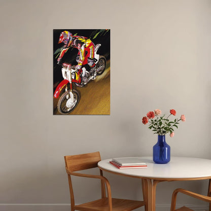 Steve Lamson Dirt Motorcycles Driver Star Poster Wall Art Print Home Wall Decor - xonomax