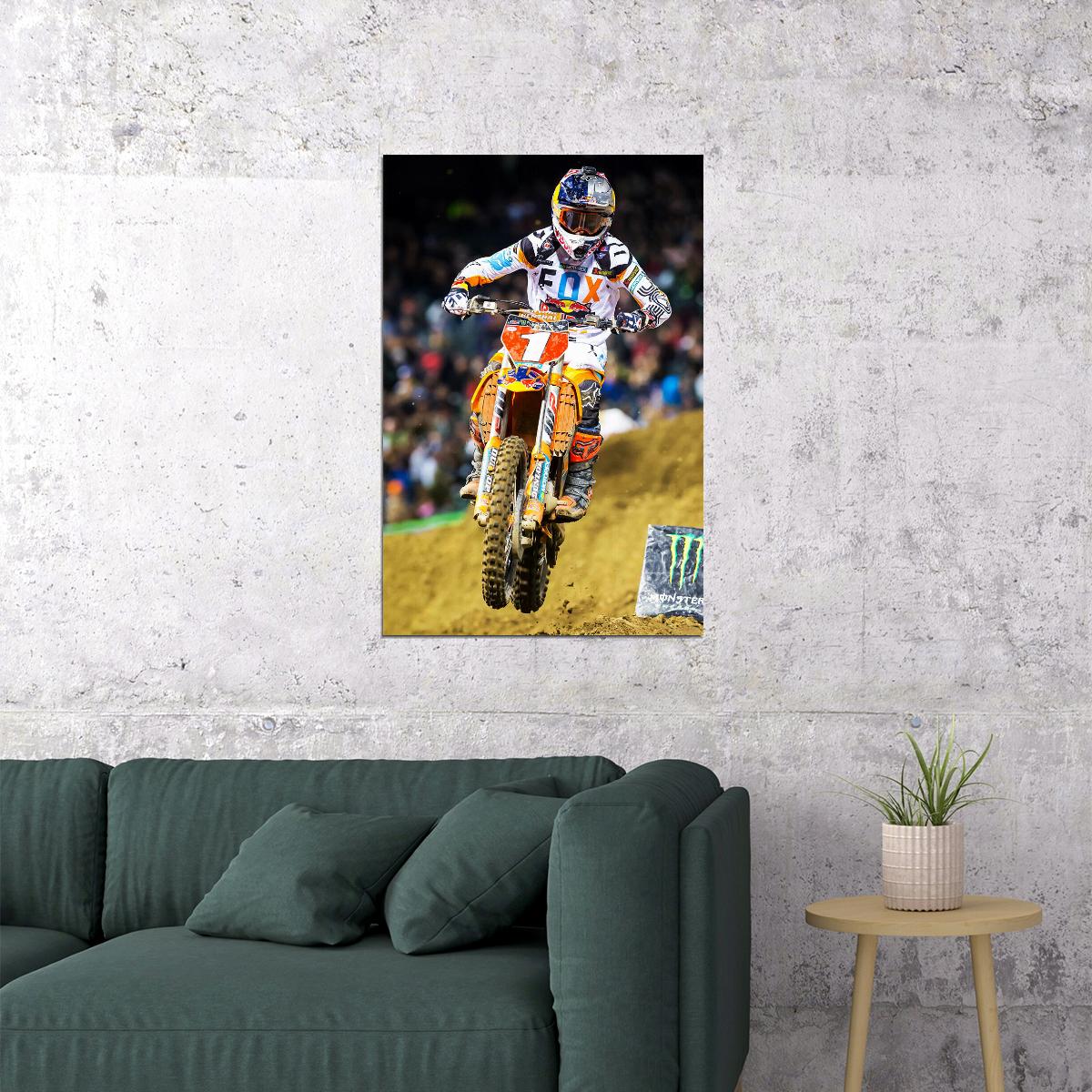 Ryan Dunge Dirt Motorcycles Racing Star Poster Wall Art Print Home Wall Decor