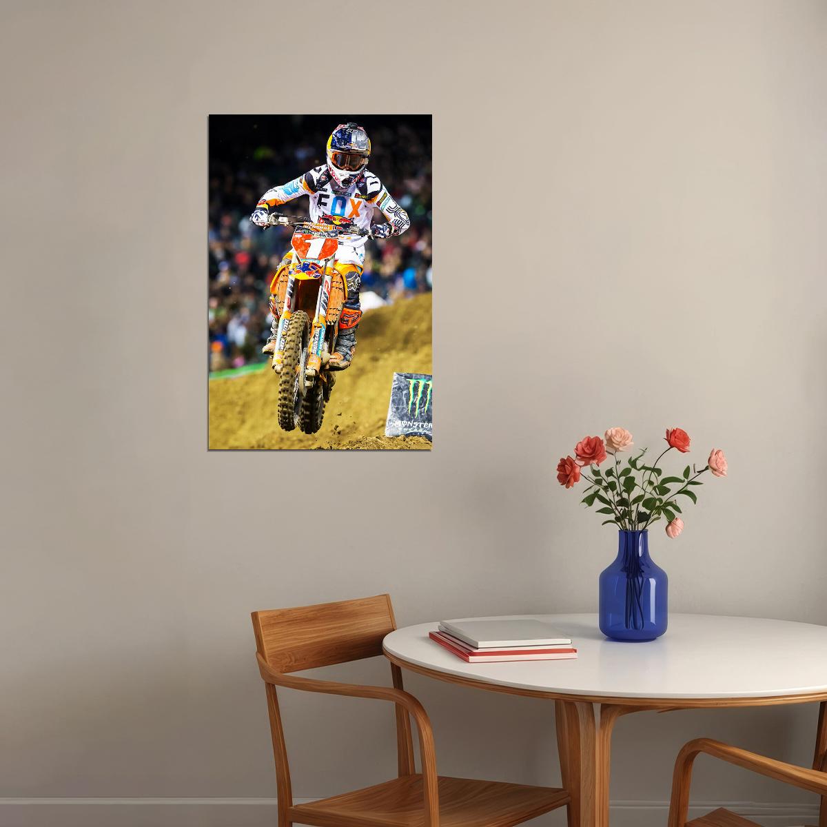 Ryan Dunge Dirt Motorcycles Racing Star Poster Wall Art Print Home Wall Decor