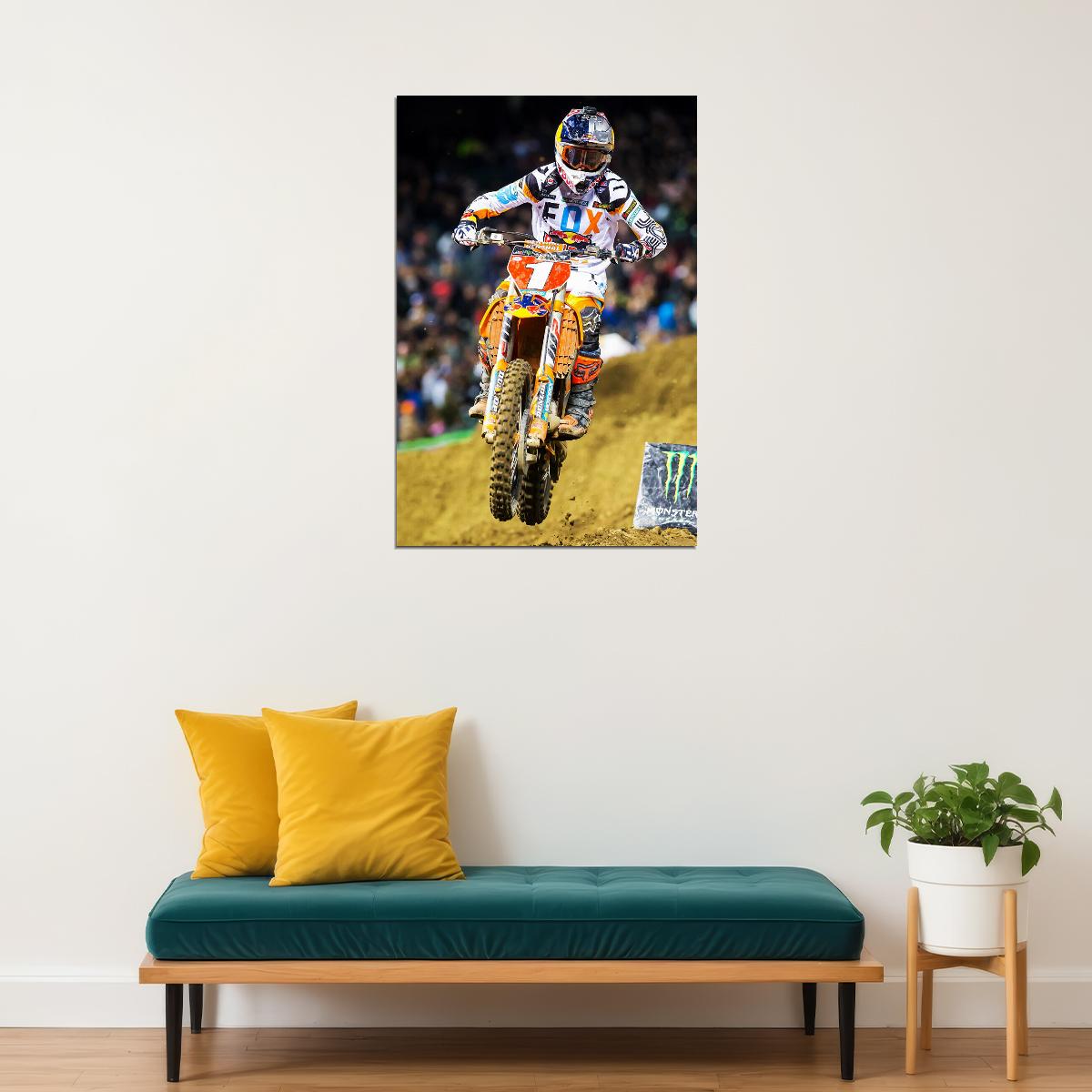 Ryan Dunge Dirt Motorcycles Racing Star Poster Wall Art Print Home Wall Decor
