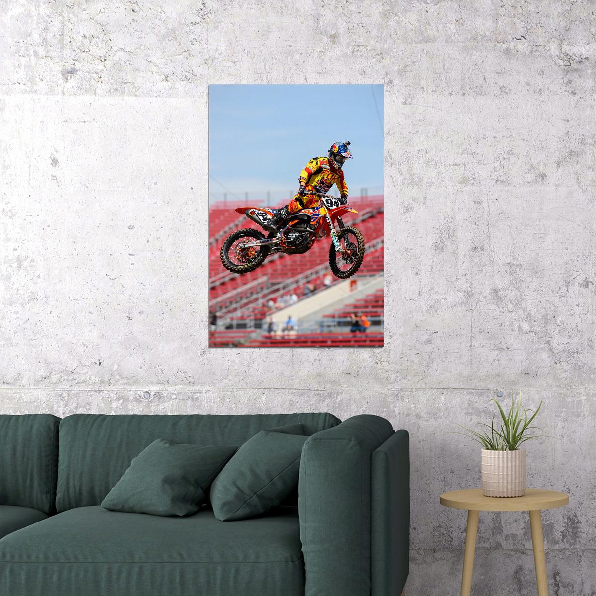 Ryan Villopoto Dirt Motorcycles Driver Artist Poster Wall Art Print Home Wall Decor
