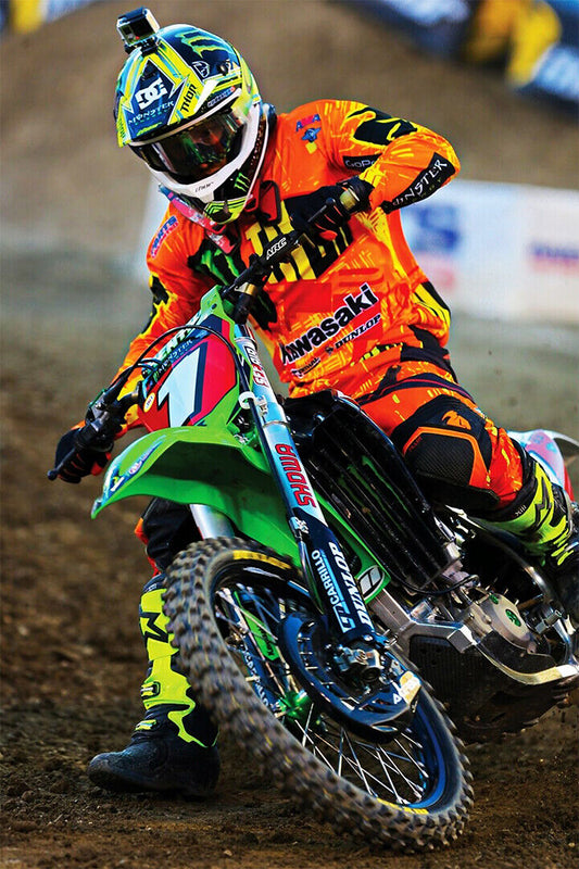 Ryan Villopoto Motorcycle Cross Country Racer Poster Wall Art Print Home Wall Decor