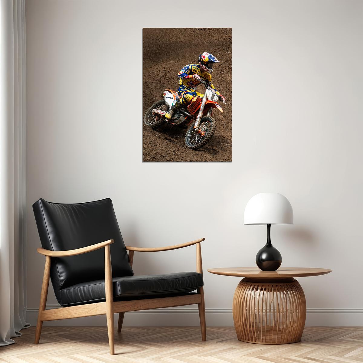 Ryan Dunge Motorcycle Cross Country Racer Poster Wall Art Print Home Wall Decor