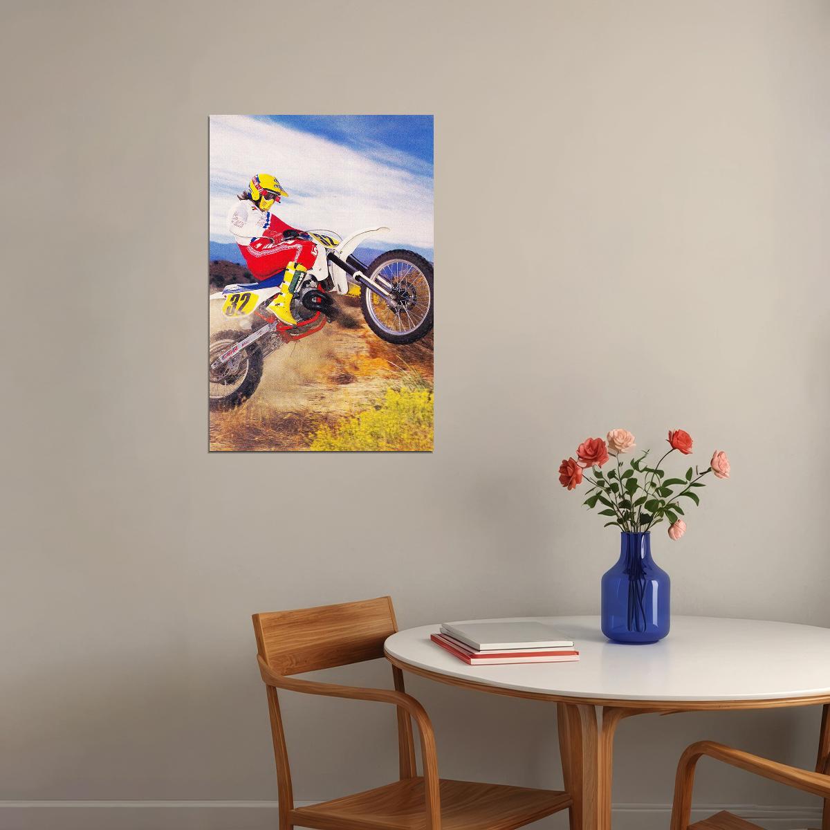 Johnnt O'mara Motorcycle Cross Country Racer Star Poster Wall Art Print Home Wall Decor