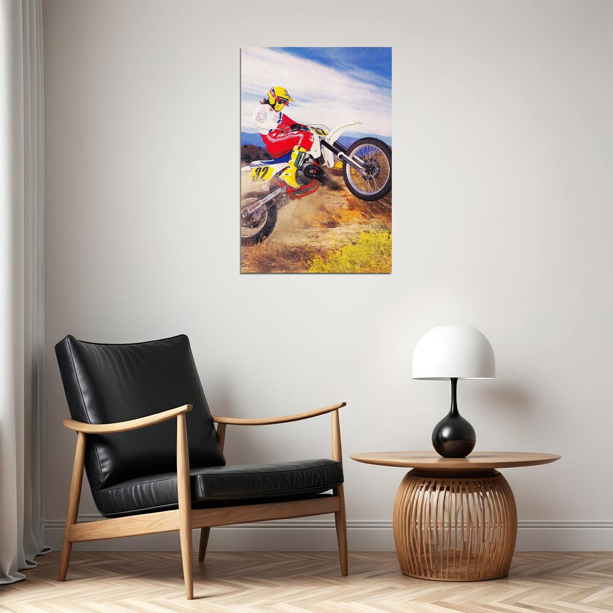 Johnnt O'mara Motorcycle Cross Country Racer Star Poster Wall Art Print Home Wall Decor