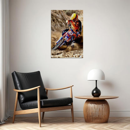James Stewart Motorcycle Cross Country Driver Star Poster Wall Art Print Home Wall Decor - xonomax