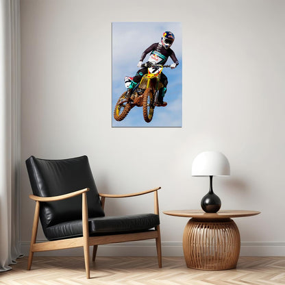 James Stewart Motorcycle Cross Country Racing Idol Poster Wall Art Print Home Wall Decor - xonomax