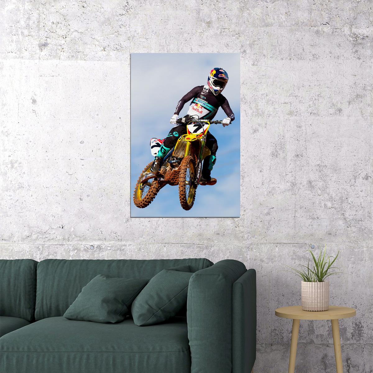 James Stewart Motorcycle Cross Country Racing Idol Poster Wall Art Print Home Wall Decor - xonomax