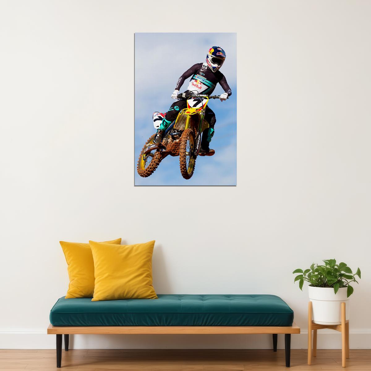 James Stewart Motorcycle Cross Country Racing Idol Poster Wall Art Print Home Wall Decor - xonomax