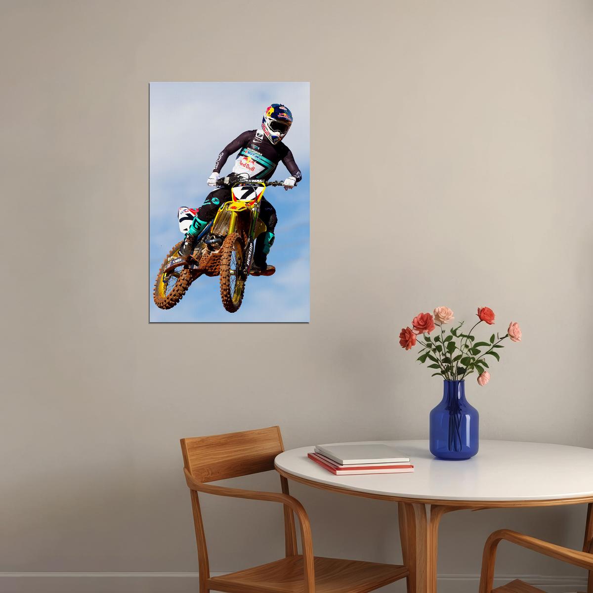 James Stewart Motorcycle Cross Country Racing Idol Poster Wall Art Print Home Wall Decor - xonomax