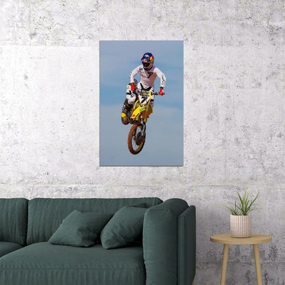 James Stewart Motorcycle Cross Country Racing Poster Wall Art Print Home Wall Decor - xonomax