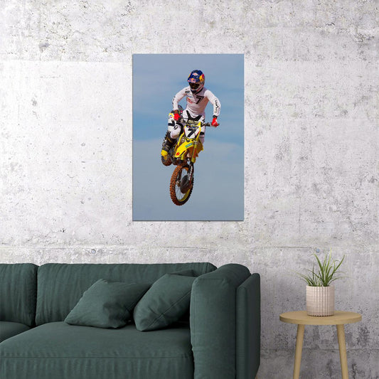 James Stewart Motorcycle Cross Country Racing Poster Wall Art Print Home Wall Decor - xonomax