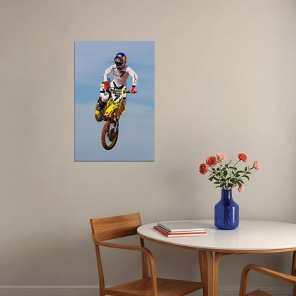 James Stewart Motorcycle Cross Country Racing Poster Wall Art Print Home Wall Decor - xonomax