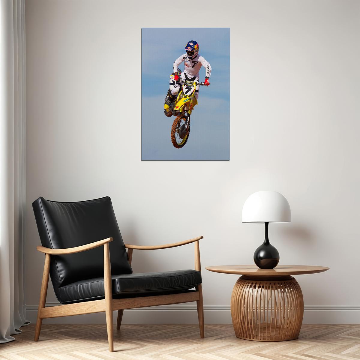 James Stewart Motorcycle Cross Country Racing Poster Wall Art Print Home Wall Decor - xonomax