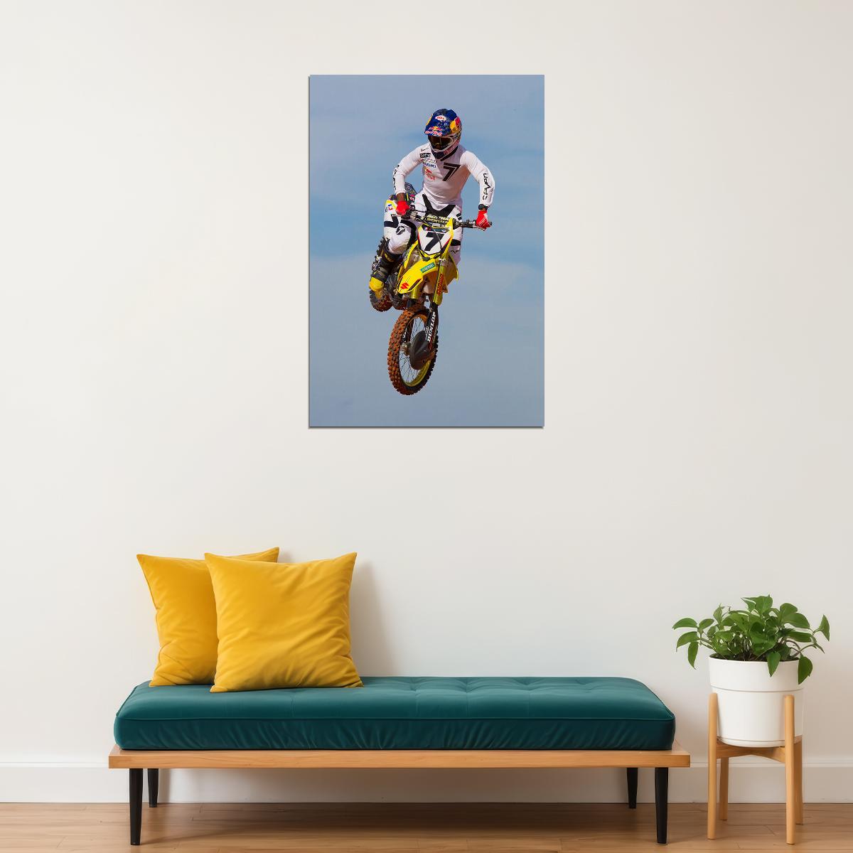 James Stewart Motorcycle Cross Country Racing Poster Wall Art Print Home Wall Decor - xonomax