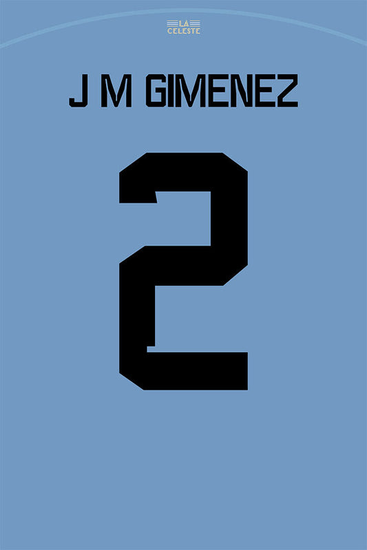 Uruguay #2 Jose Maria Gimenez World Soccer Championship Poster Wall Art Print Home Wall Decor - xonomax