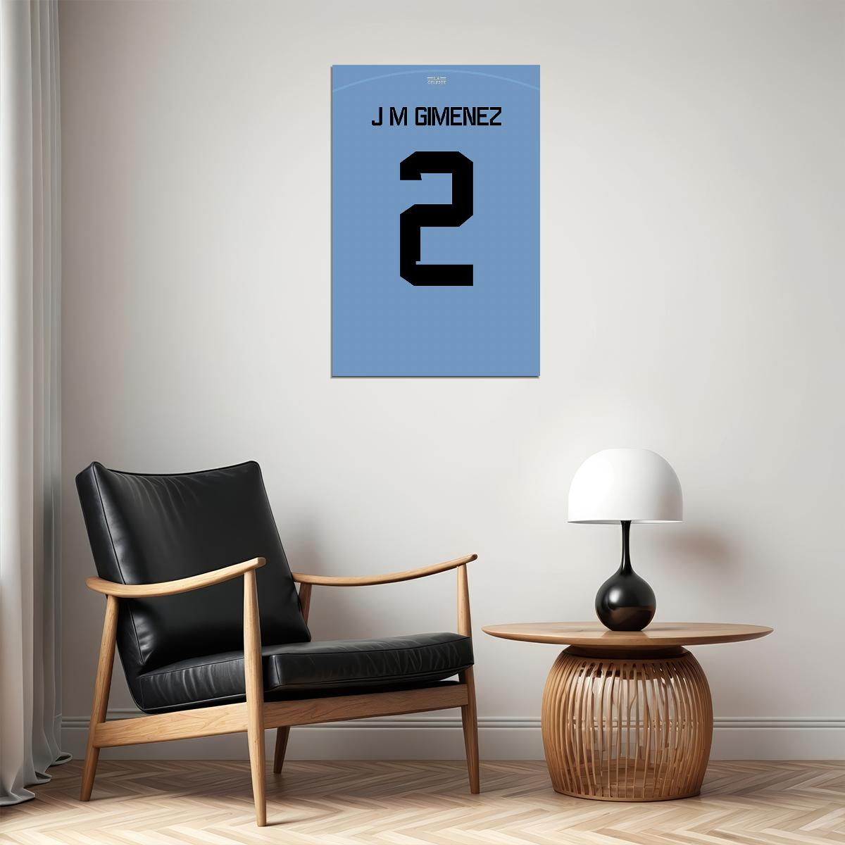 Uruguay #2 Jose Maria Gimenez World Soccer Championship Poster Wall Art Print Home Wall Decor - xonomax