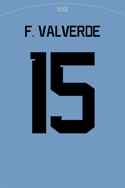 Uruguay #15 Federico Valverde World Soccer Championship Poster Wall Art Print Home Wall Decor - xonomax