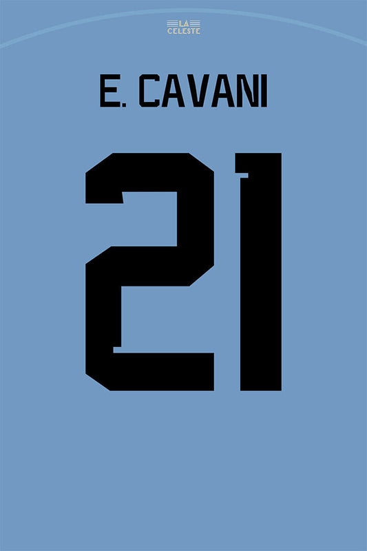 Uruguay #21 Edinson Cavani World Soccer Championship Poster Wall Art Print Home Wall Decor - xonomax