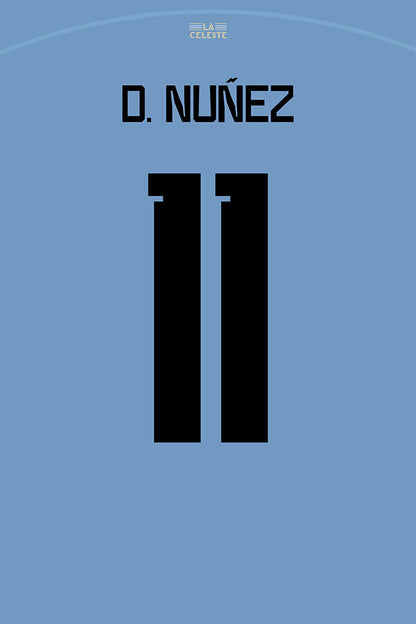 Uruguay #11 Darwin Nunez World Soccer Championship Poster Wall Art Print Home Wall Decor - xonomax