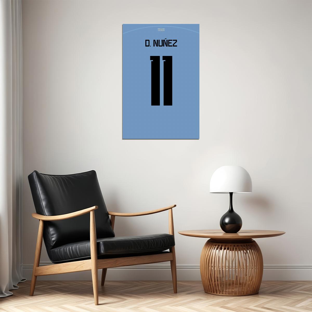 Uruguay #11 Darwin Nunez World Soccer Championship Poster Wall Art Print Home Wall Decor - xonomax