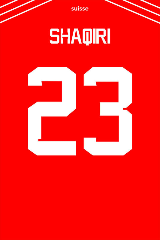 Switzerland #23 Xherdan Shaqiri World Soccer Championship Poster Wall Art Print Home Wall Decor - xonomax