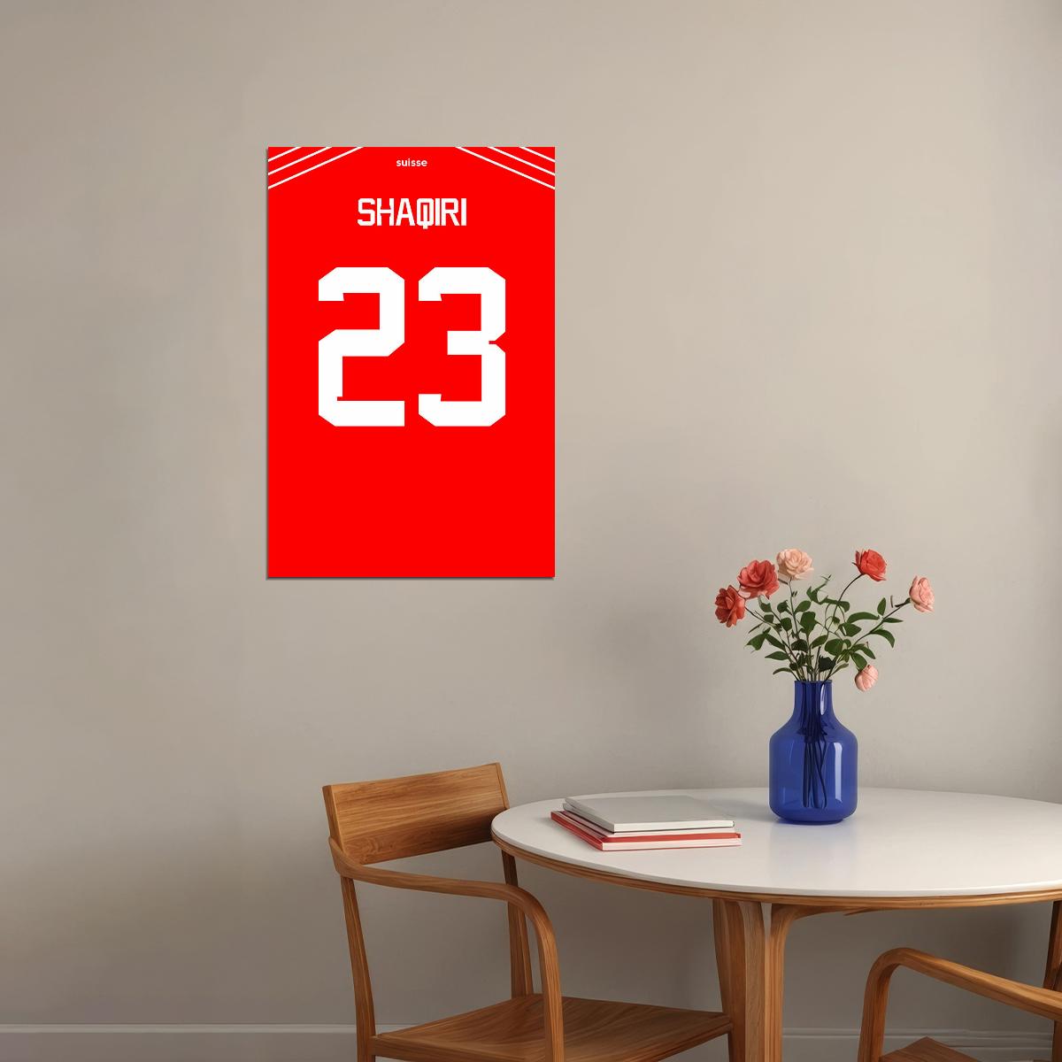 Switzerland #23 Xherdan Shaqiri World Soccer Championship Poster Wall Art Print Home Wall Decor - xonomax