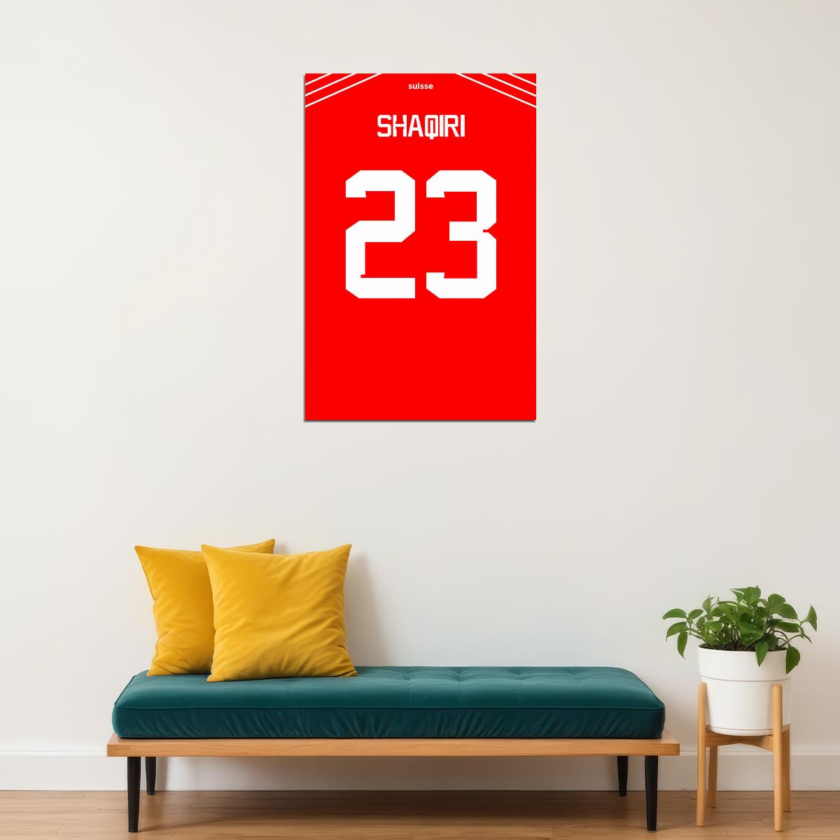 Switzerland #23 Xherdan Shaqiri World Soccer Championship Poster Wall Art Print Home Wall Decor - xonomax