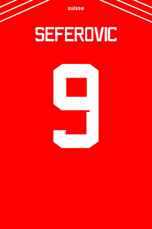 Switzerland #9 Haris Seferovic World Soccer Championship Poster Wall Art Print Home Wall Decor - xonomax