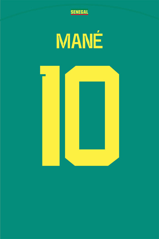 Senegal #10 Sadio Mane World Soccer Championship Poster Wall Art Print Home Wall Decor