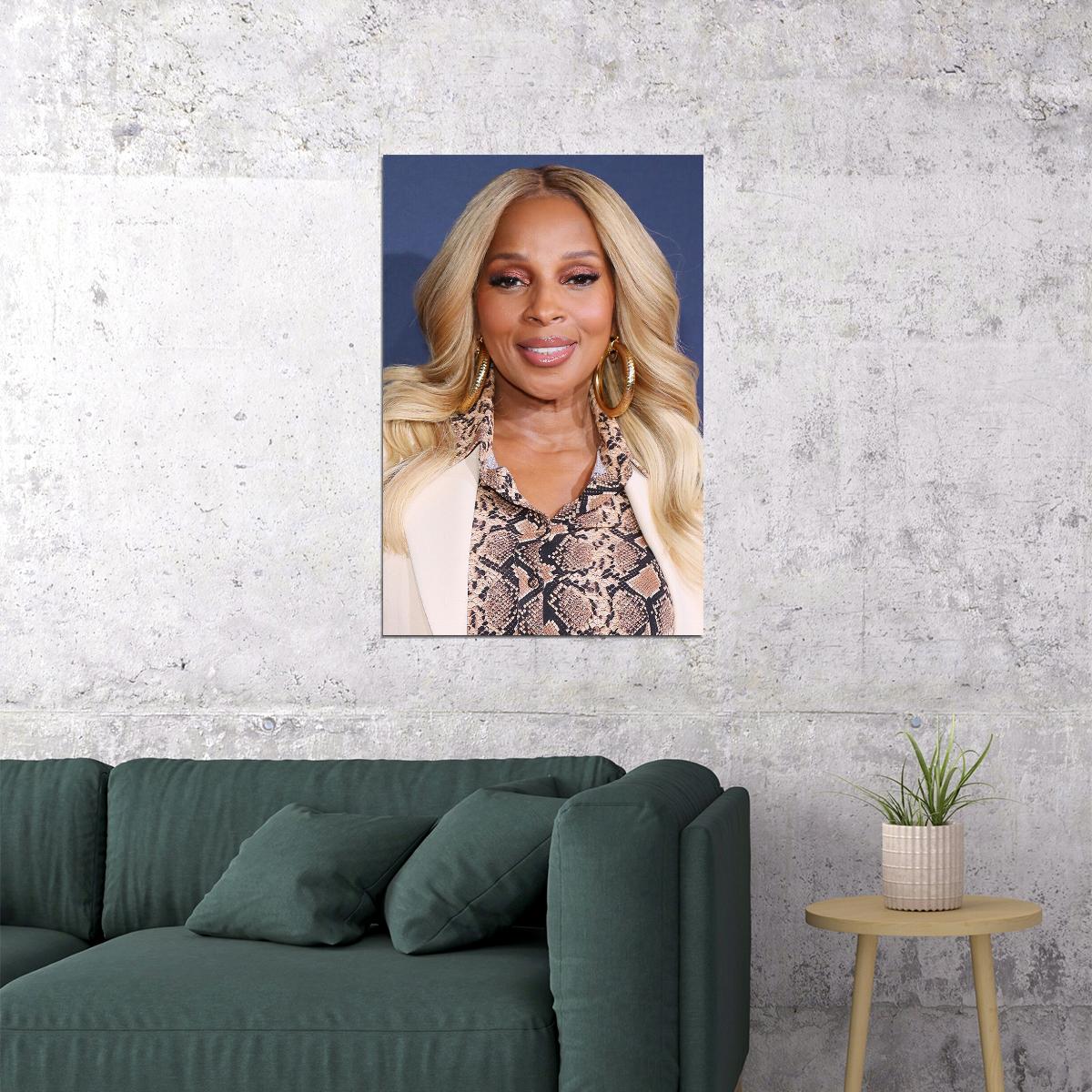 Mary Jane Blige Celebrity Singer Actress Idol Poster Wall Art Print Home Wall Decor - xonomax