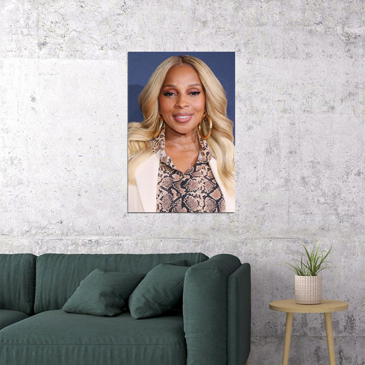 Mary Jane Blige Celebrity Singer Actress Idol Poster Wall Art Print Home Wall Decor - xonomax