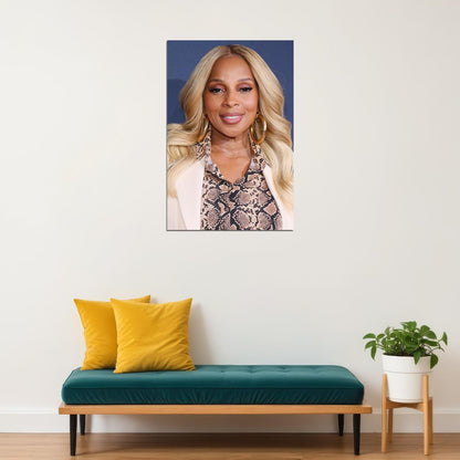 Mary Jane Blige Celebrity Singer Actress Idol Poster Wall Art Print Home Wall Decor - xonomax