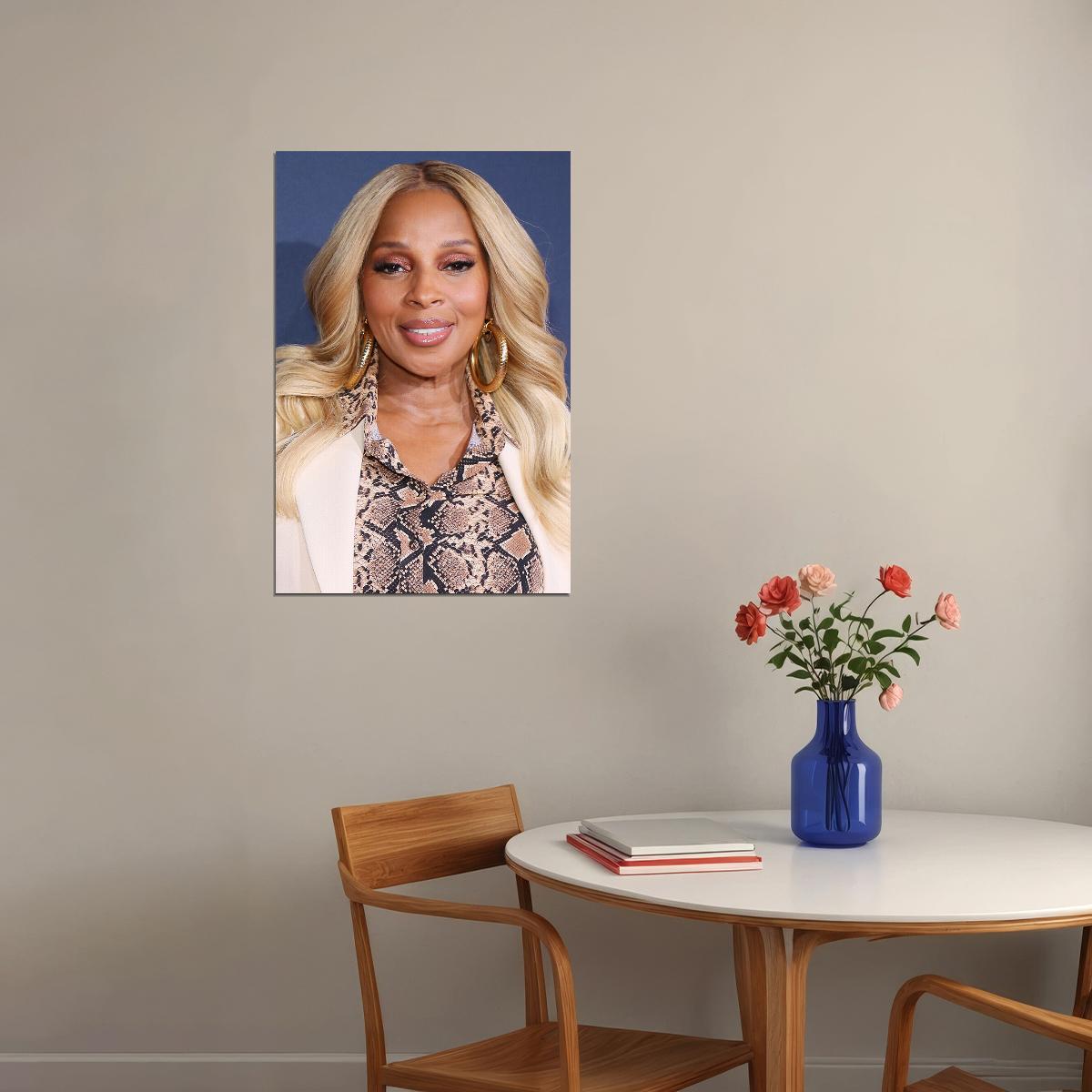 Mary Jane Blige Celebrity Singer Actress Idol Poster Wall Art Print Home Wall Decor - xonomax