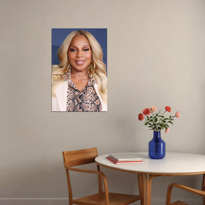 Mary Jane Blige Celebrity Singer Actress Idol Poster Wall Art Print Home Wall Decor - xonomax