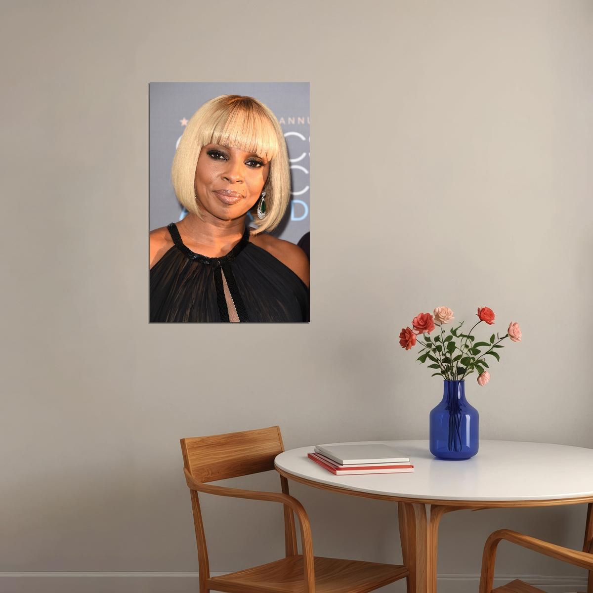 Mary Jane Blige Celebrity Singer Actress Star Poster Wall Art Print Home Wall Decor - xonomax