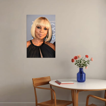 Mary Jane Blige Celebrity Singer Actress Star Poster Wall Art Print Home Wall Decor - xonomax